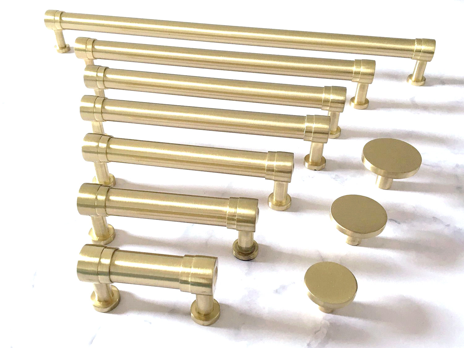Brushed Gold Cabinet Pulls, Circle Drawer Knobs, Kitchen Hardware LynnsHardware Brushed Gold Cabinet Pulls, Circle Drawer Knobs, Kitchen Hardware LynnsHardware