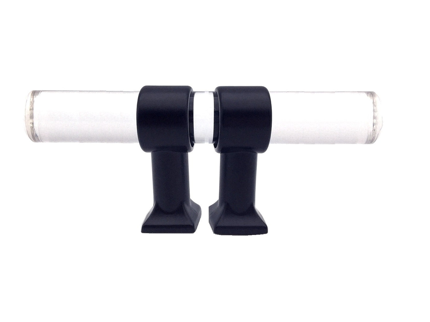 Drawer Pulls Lucite Cabinet Handles Acrylic Matte Black | Lynns Hardware | 2" 2.5" 3.25" Centers