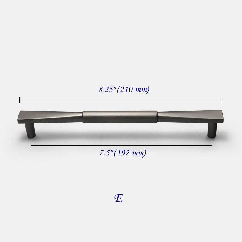Gray T-Shaped Cabinet Pulls 3.75" 5" 7.5" | Modern Drawer Knobs