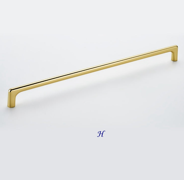 Polished Gold Cabinet Pulls, MCM Wardrobe Handles, Kitchen Hardware