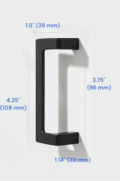 2.5" 3.75" U Turn Drawer Pull Handles, Antique Bronze, Brushed Gold, Matte Black