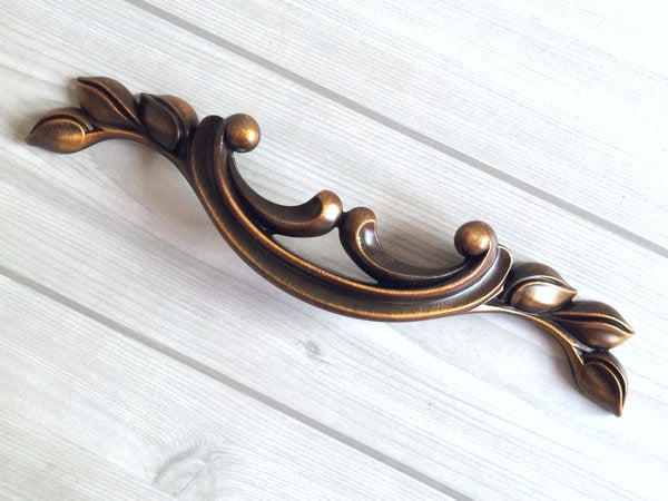 Antique Copper Drawer Pull - 2.5" 3.75" 5" - LynnsHardware