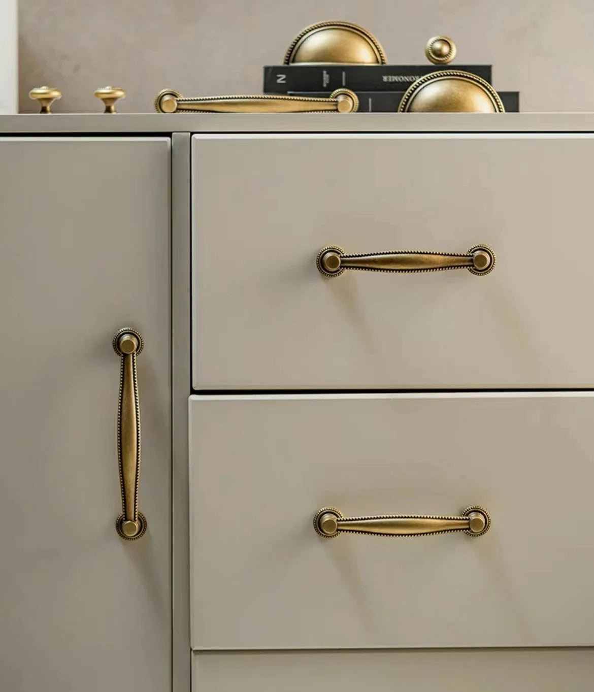 Retro Antique Bronze Cabinet Handles, Vintage Style Cup Pull, Elegant Kitchen Hardware