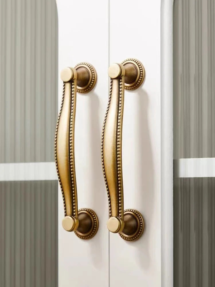 Retro Antique Bronze Cabinet Handles, Vintage Style Cup Pull, Elegant Kitchen Hardware