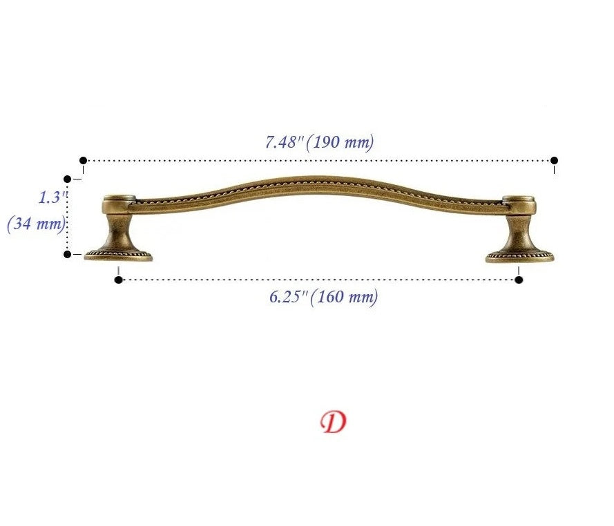 Retro Antique Bronze Cabinet Handles, Vintage Style Cup Pull, Elegant Kitchen Hardware