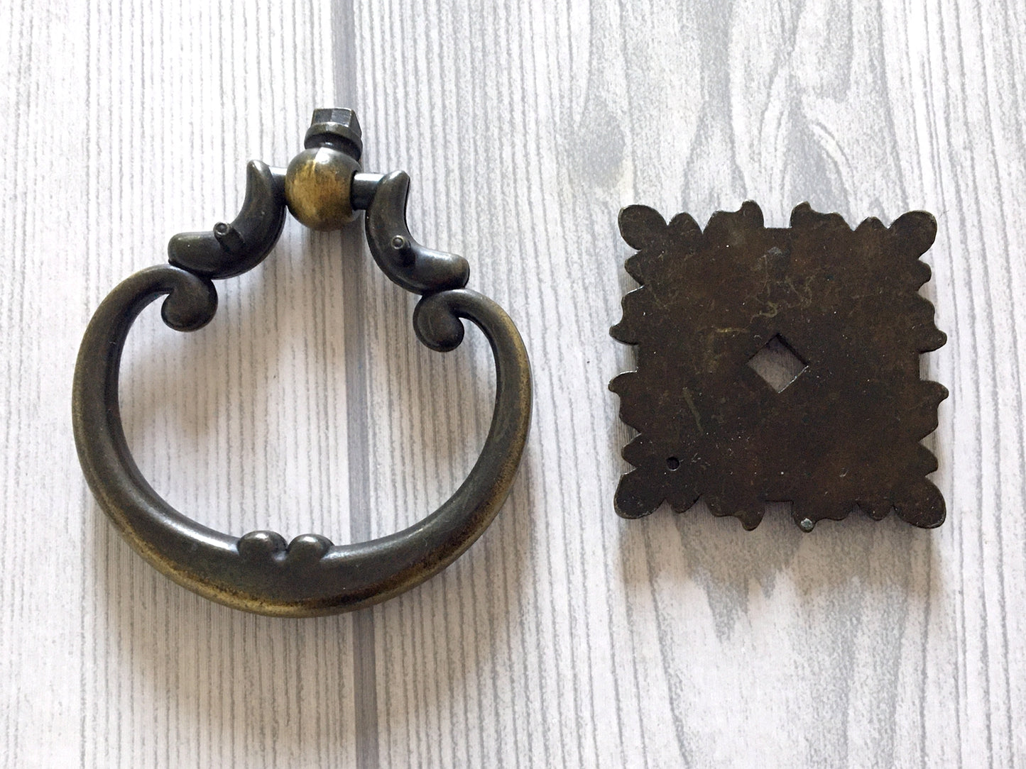 2.5" Dia Large Period Drop Ring Drawer Pull - Antique Gold Bronze