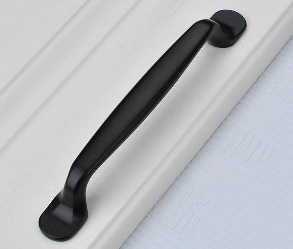 3.75" 5" Modern Matte Black Cabinet Pulls