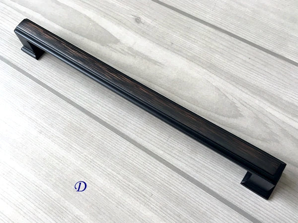 Square Cabinet Pull Handles, Dresser Drawer Knobs, Oil Rubbed Bronze, Retro Minimalist Kitchen Hardware