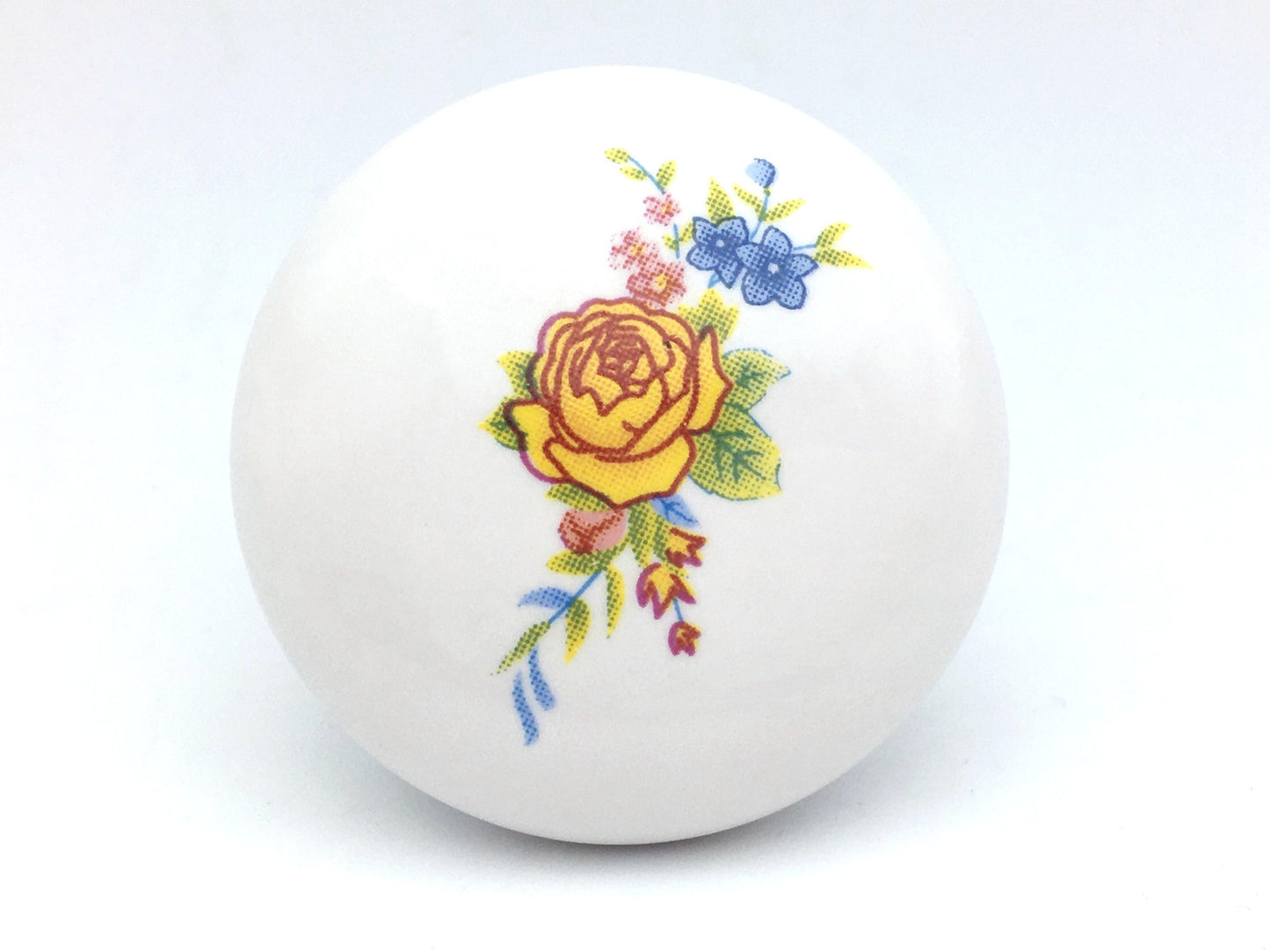 Ceramic Cabinet Knobs, Kitchen Drawer Pulls Hardware, Floral Gingham Checkered