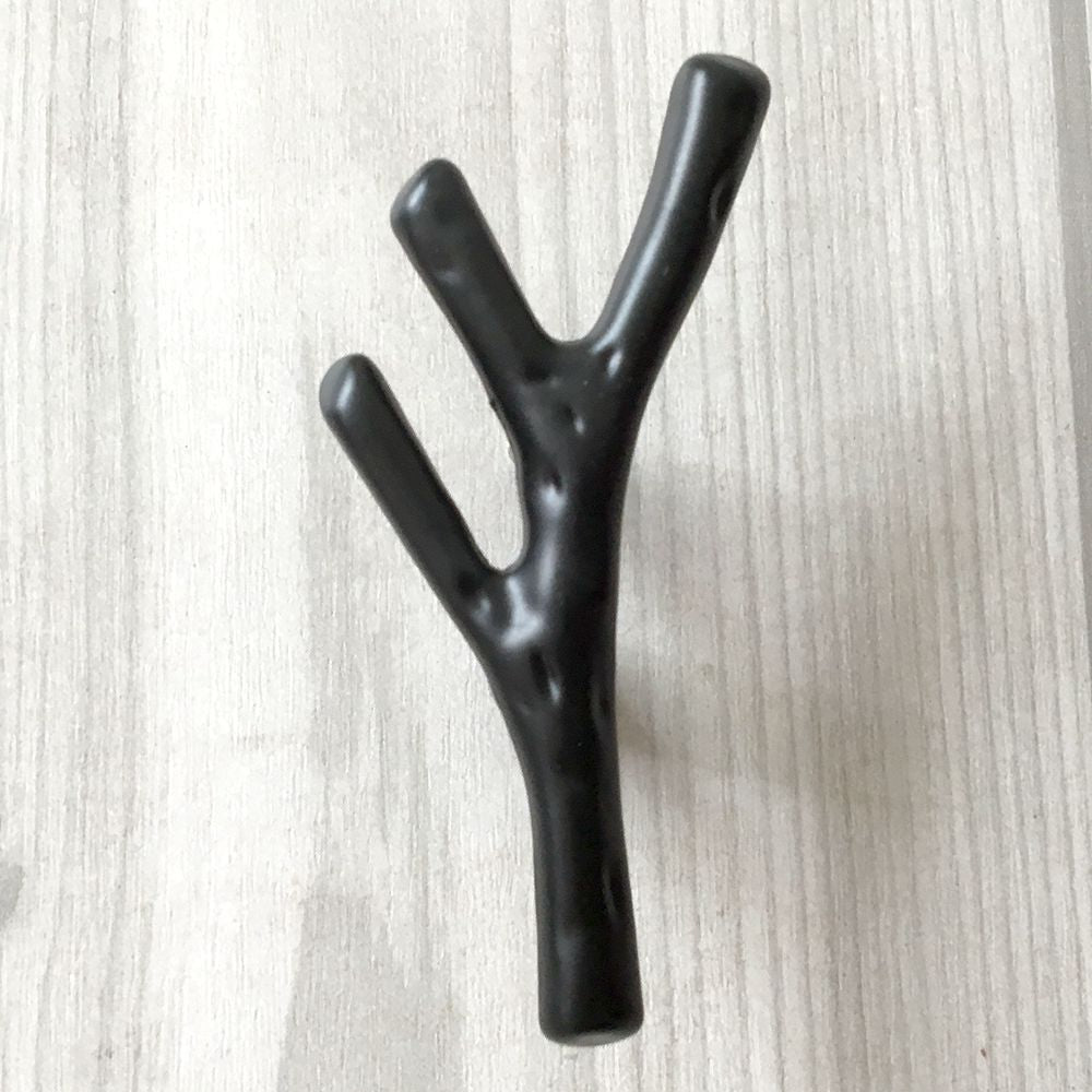 Branches Drawer Knob & Cabinet Pull, Black / Antique Pewter, 3.75" 5" C-C