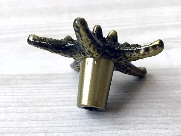 Starfish Drawer Knob, Sea Star Antique Bronze Drawer Pull, Rustic Hardware