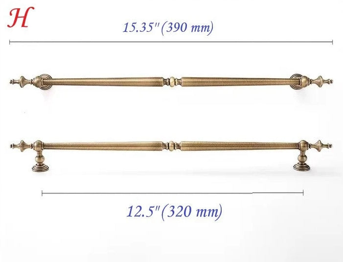 European Style Brass Cabinet Pull, Antique Bronze, Retro Kitchen Hardware