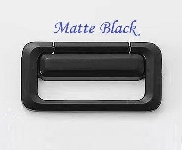 2.5" Holes Square Flat Bail Drawer Pulls Invisible, Gray Nickel Gold White Black, 64 mm Centers