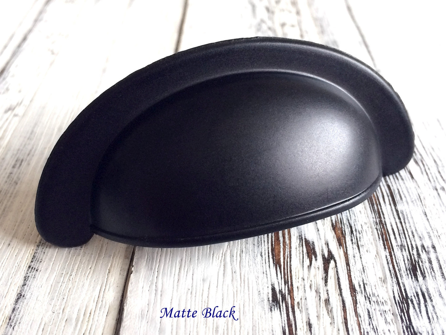 2.75" Cup Drawer Pull Vintage Style, Antique Bronze, Black, Nickel