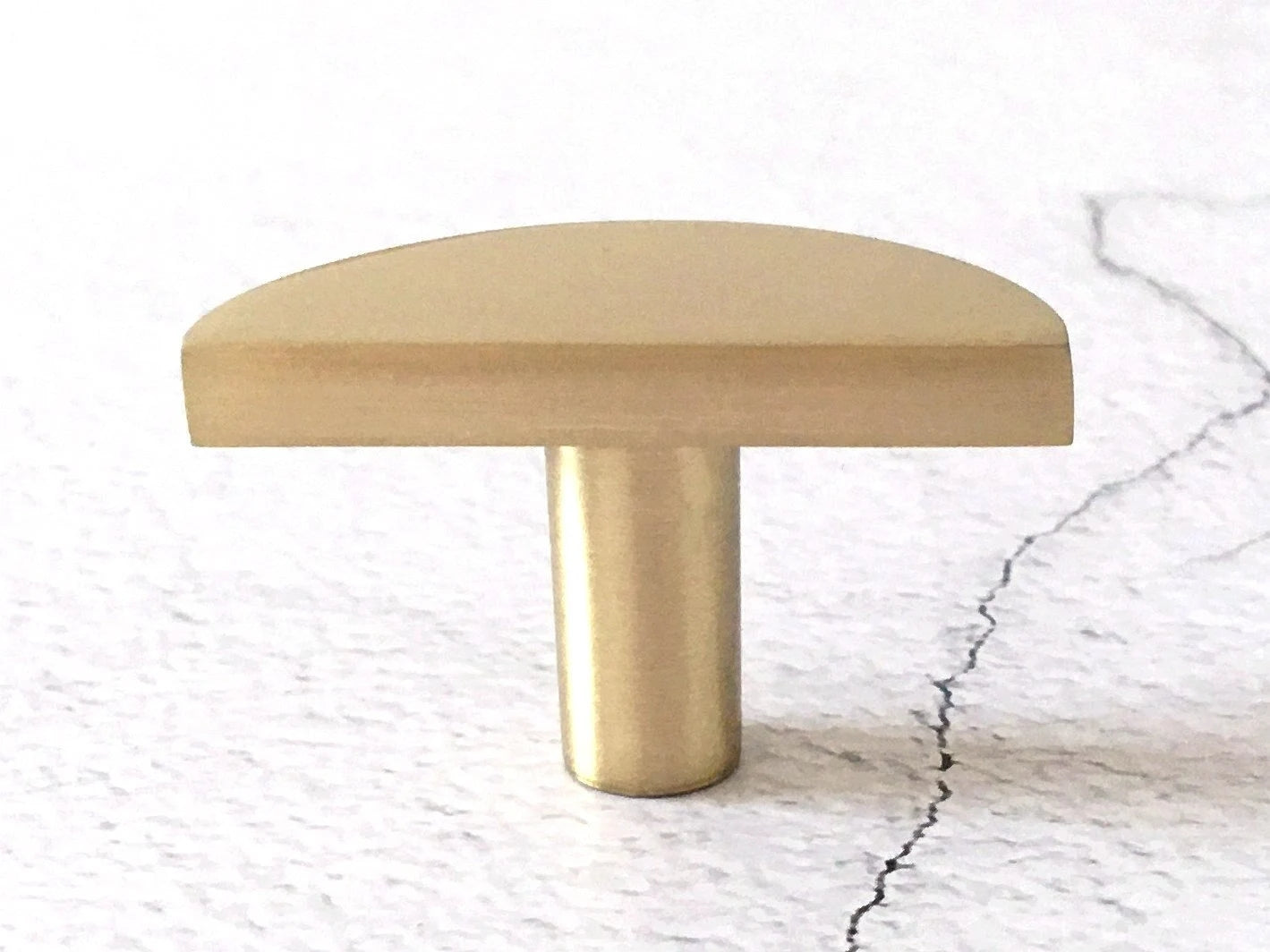 Half Moon Drawer Knobs Brushed Gold