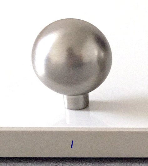 Nickel Round Drawer Knobs, Zinc Alloy & Stainless Steel, Minimal Cabinet Hardware