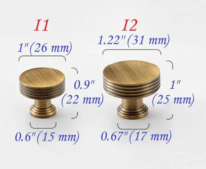 Brass Knob, Drawer Pulls, Kitchen Hardware, Antique Bronze