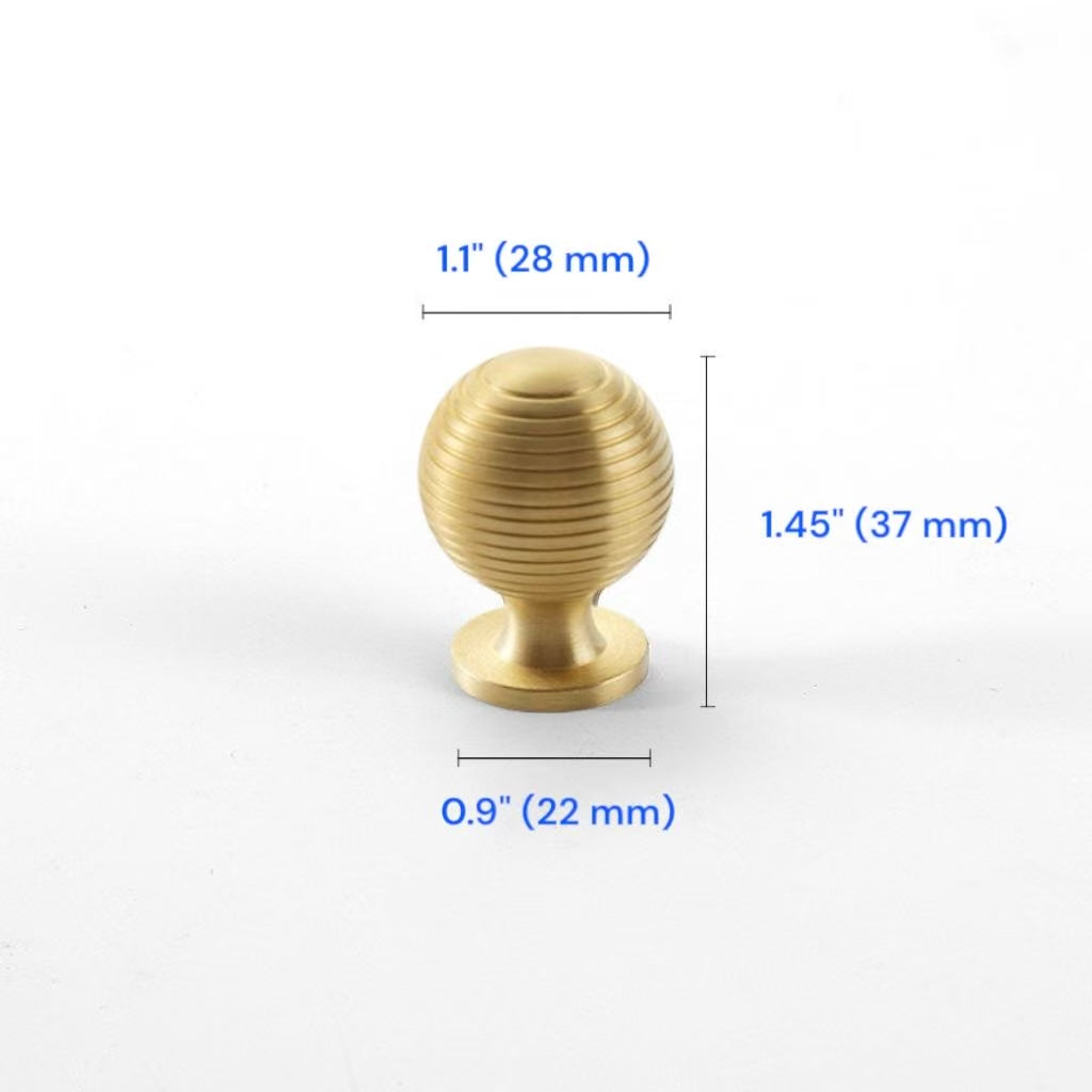 Brushed Brass Cabinet Bar Pull 96 128 160 224 mm | Beehive Dresser Knob | Pendant Teardrop Pull