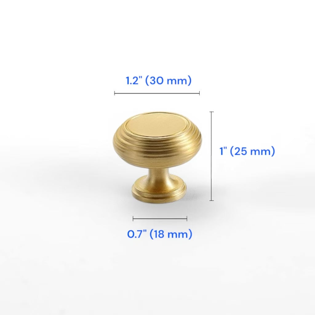Brushed Brass Cabinet Bar Pull 96 128 160 224 mm | Beehive Dresser Knob | Pendant Teardrop Pull