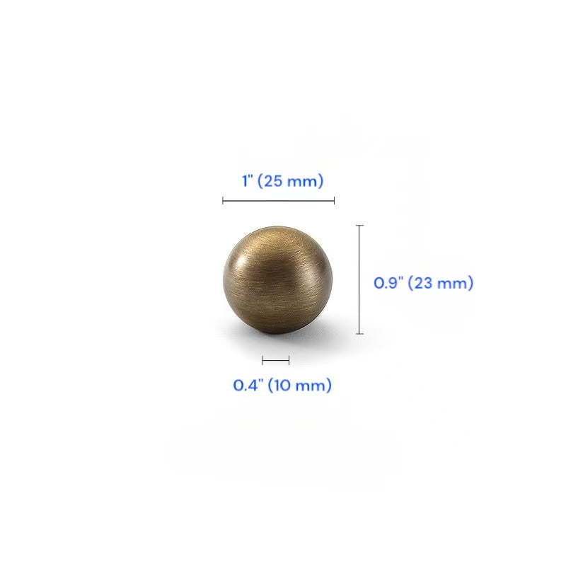 Antique Bronze Cabinet Bar Pull 96 128 160 224 mm|Brass Drawer Ball Knob for Retro Decor