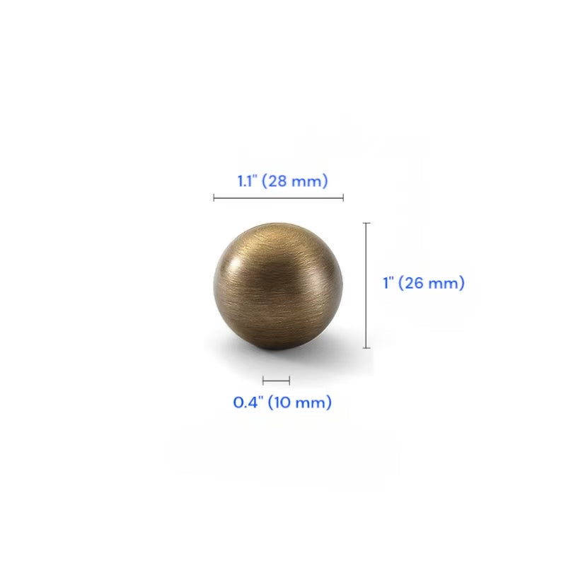 Antique Bronze Cabinet Bar Pull 96 128 160 224 mm|Brass Drawer Ball Knob for Retro Decor