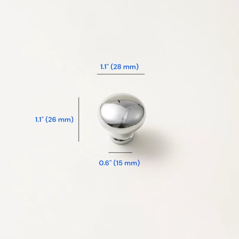 Polished Chrome Cupboard D Handle | Minimalist Cabinet Pull - 96 128 192 mm