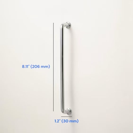 Polished Chrome Cupboard D Handle | Minimalist Cabinet Pull - 96 128 192 mm