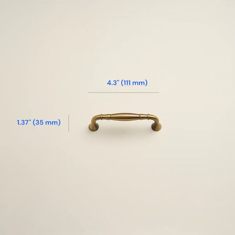 Aged Bronze Cabinet Handle, Cup Pull, Drawer Knob, Ginkgo Leaf Drop Pull