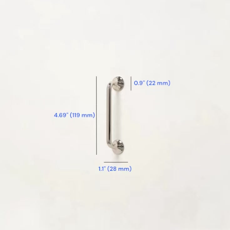 Polished Nickel Cupboard D Handle | Modern Cabinet Knob 96 128 192 mm