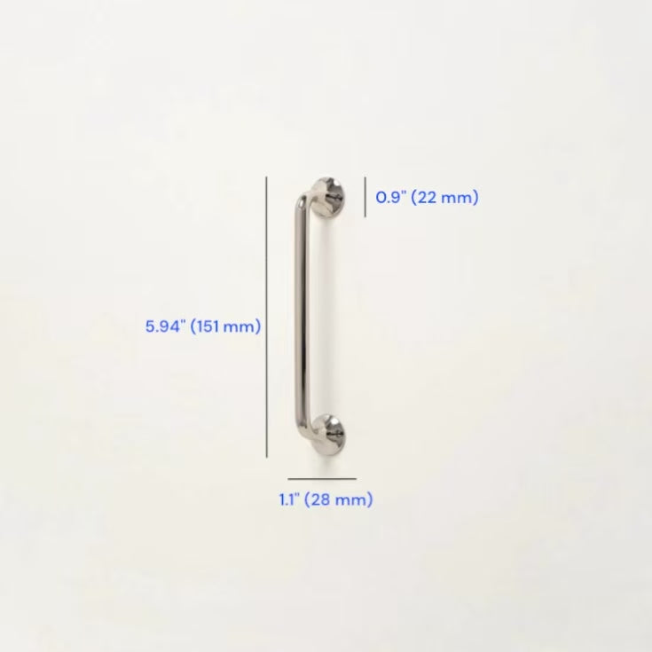 Polished Nickel Cupboard D Handle | Modern Cabinet Knob 96 128 192 mm