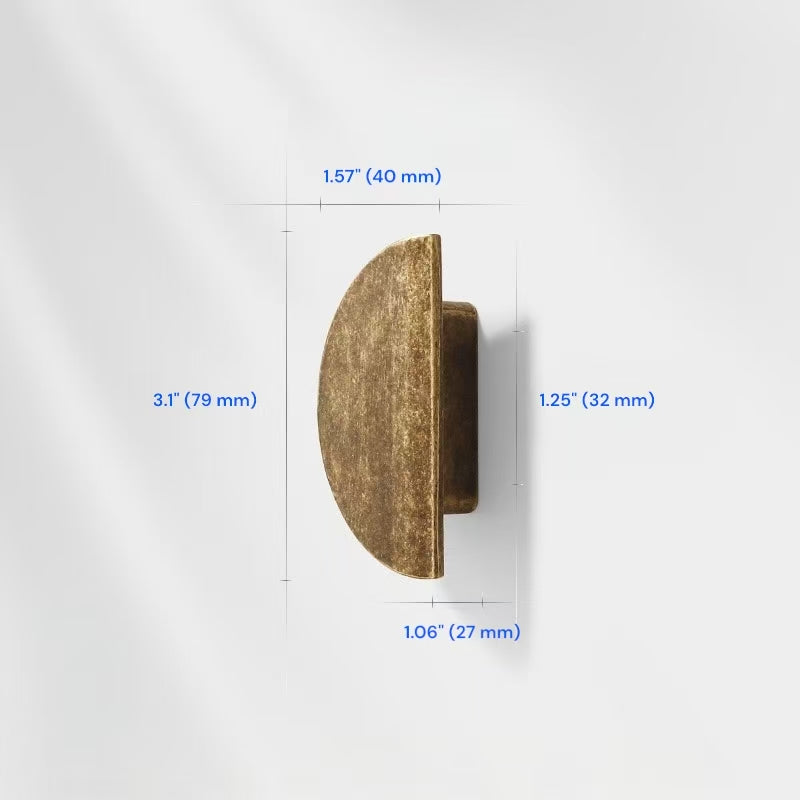 Semicircle Cabinet Pulls 32 64 mm in Brushed Gold, Nickel, Antique Bronze