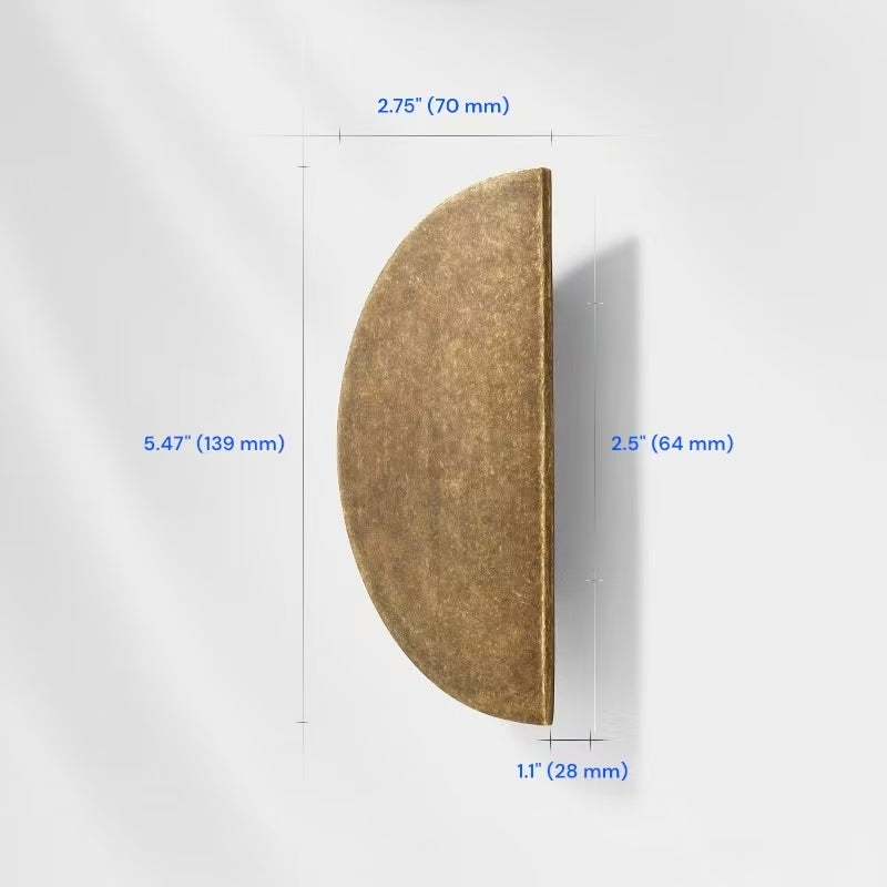 Semicircle Cabinet Pulls 32 64 mm in Brushed Gold, Nickel, Antique Bronze