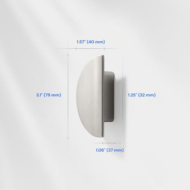 Semicircle Cabinet Pulls 32 64 mm in Brushed Gold, Nickel, Antique Bronze