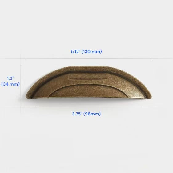 2.5" 3.75" Centers Cup Drawer Pulls in Brushed Gold, Nickel, Polished Chrome, Antique Bronze, 64 96 mm