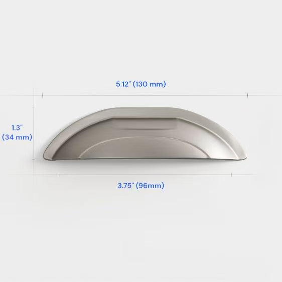 2.5" 3.75" Centers Cup Drawer Pulls in Brushed Gold, Nickel, Polished Chrome, Antique Bronze, 64 96 mm