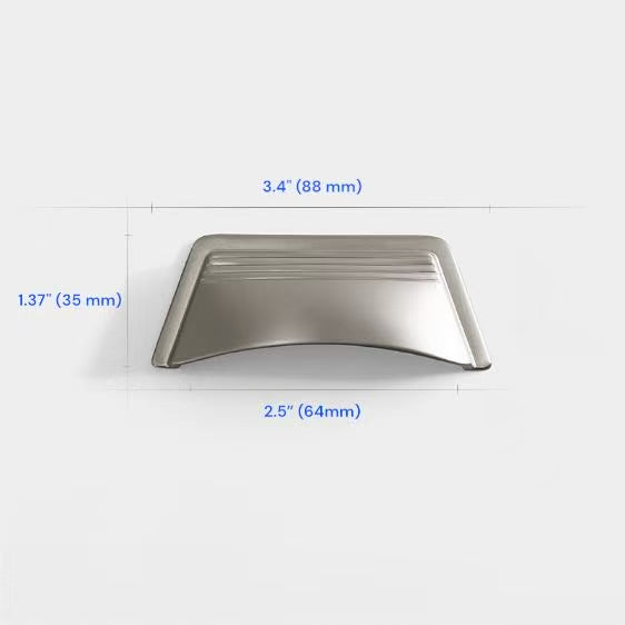 2.5" 3.75" Centers Cup Drawer Pulls in Brushed Gold, Nickel, Polished Chrome, Antique Bronze, 64 96 mm