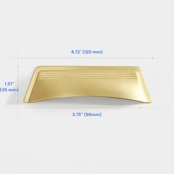 2.5" 3.75" Centers Cup Drawer Pulls in Brushed Gold, Nickel, Polished Chrome, Antique Bronze, 64 96 mm