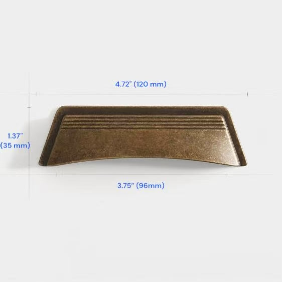2.5" 3.75" Centers Cup Drawer Pulls in Brushed Gold, Nickel, Polished Chrome, Antique Bronze, 64 96 mm
