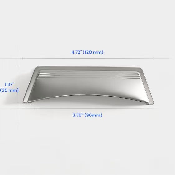 2.5" 3.75" Centers Cup Drawer Pulls in Brushed Gold, Nickel, Polished Chrome, Antique Bronze, 64 96 mm