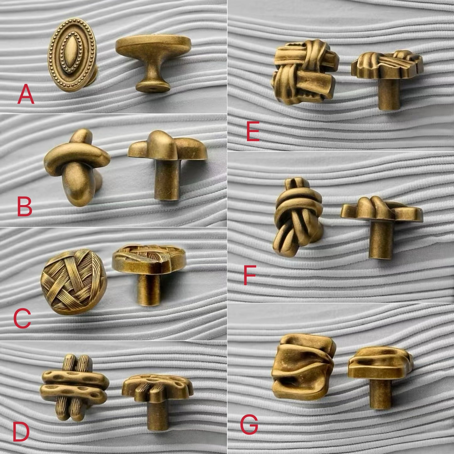 Antique Bronze Cabinet Knobs, Solid Brass, Rustic Retro Kitchen Hardware