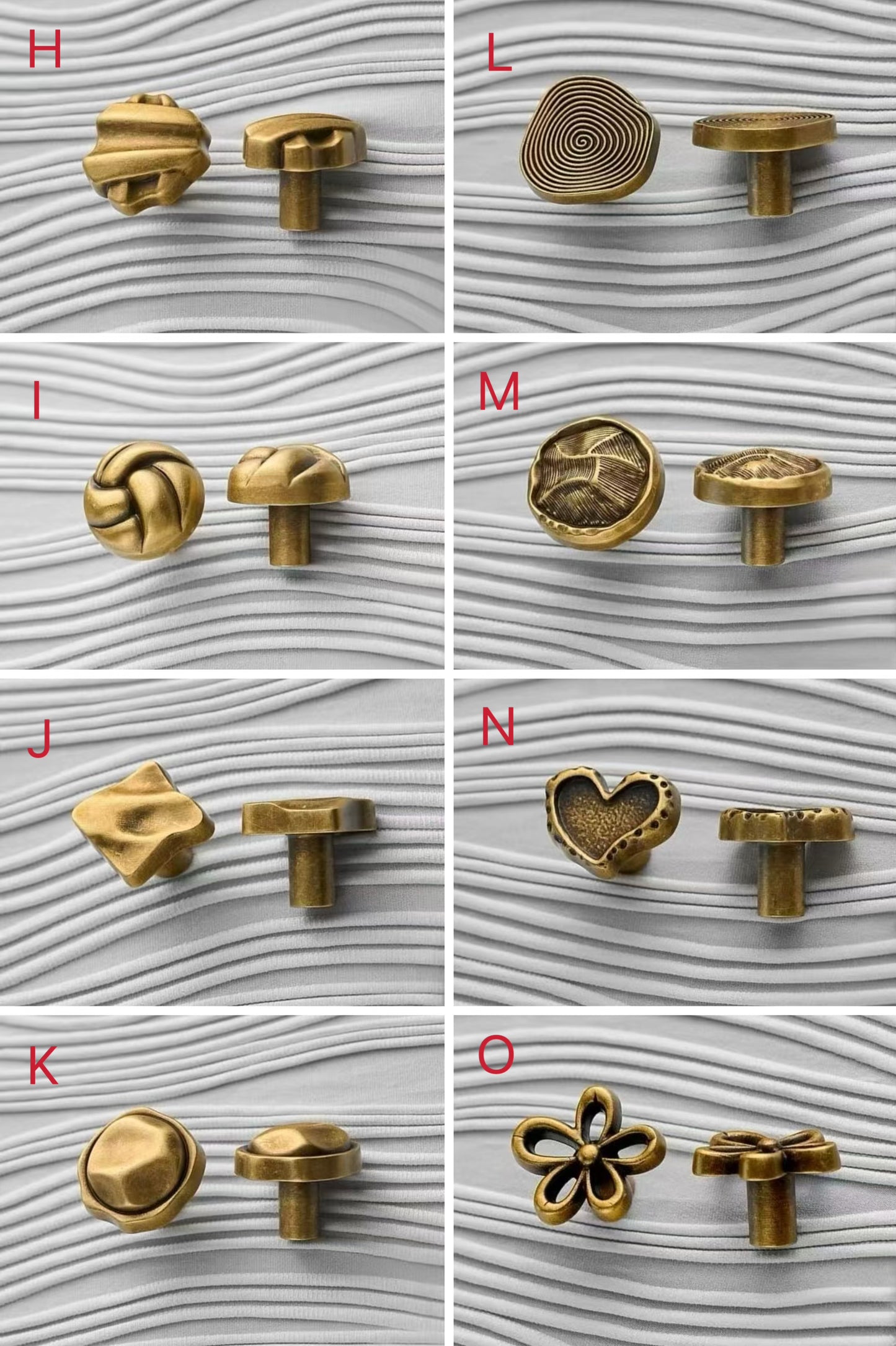 Antique Bronze Cabinet Knobs, Solid Brass, Rustic Retro Kitchen Hardware