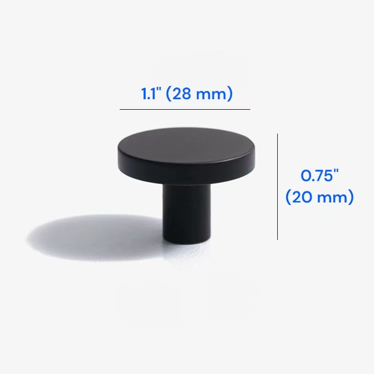 Minimalist Matte Black Cabinet Bar Pulls & Knobs, Solid Brass, 96 128 160 224 320 mm