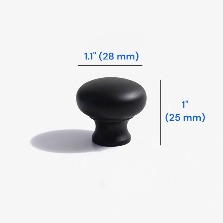 Minimalist Matte Black Cabinet Bar Pulls & Knobs, Solid Brass, 96 128 160 224 320 mm