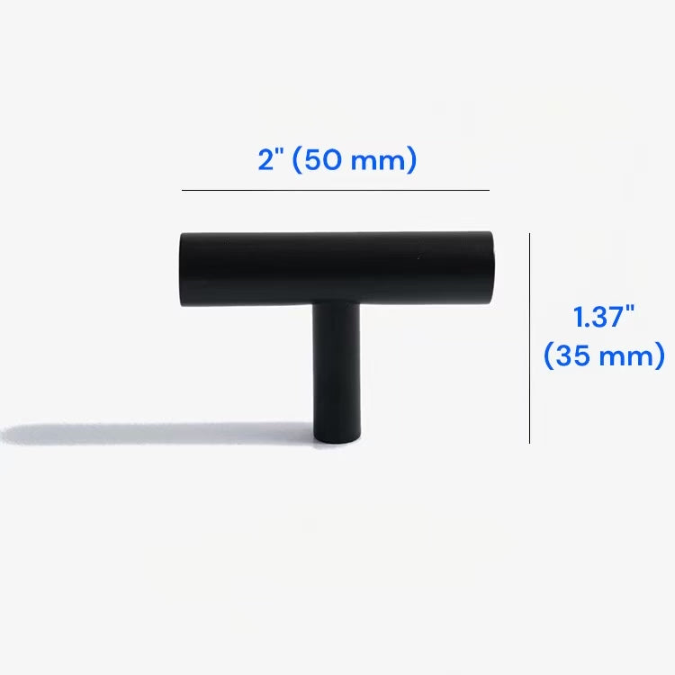 Minimalist Matte Black Cabinet Bar Pulls & Knobs, Solid Brass, 96 128 160 224 320 mm