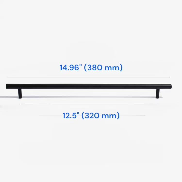 Minimalist Matte Black Cabinet Bar Pulls & Knobs, Solid Brass, 96 128 160 224 320 mm