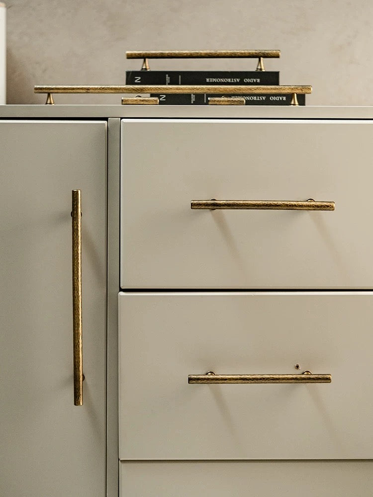 Hammered Antique Bronze Cabinet Bar Pulls 96 128 160 224 320 mm, Brass, Modern Transitional Style