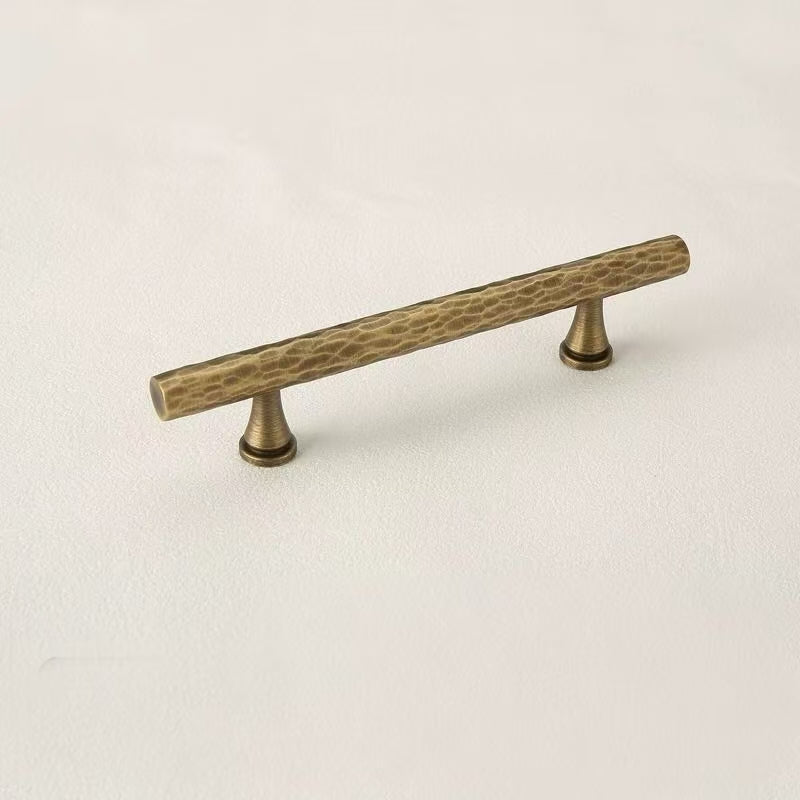 Hammered Antique Bronze Cabinet Bar Pulls 96 128 160 224 320 mm, Brass, Modern Transitional Style