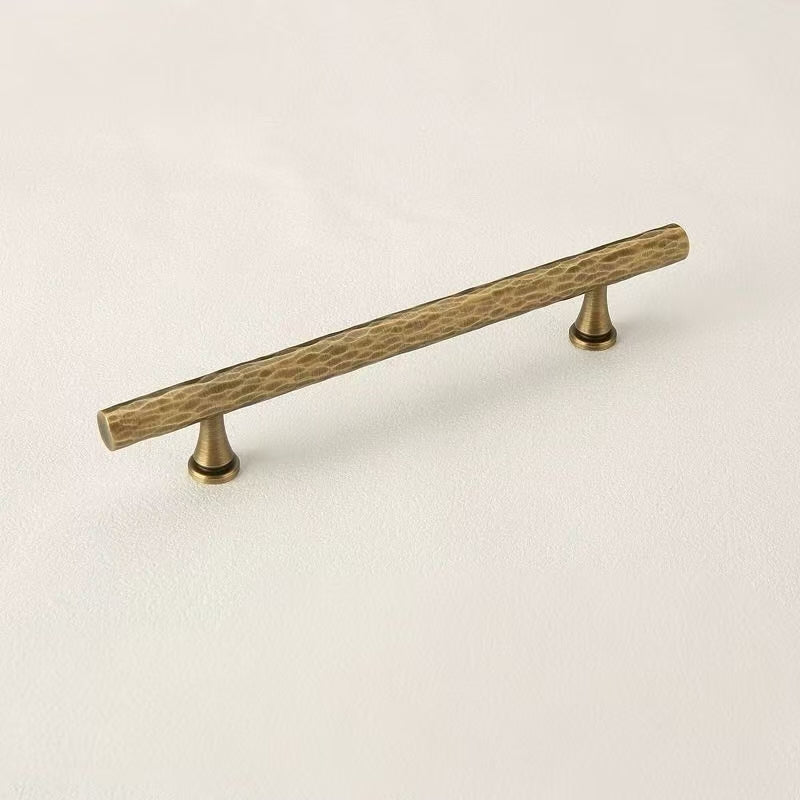 Hammered Antique Bronze Cabinet Bar Pulls 96 128 160 224 320 mm, Brass, Modern Transitional Style