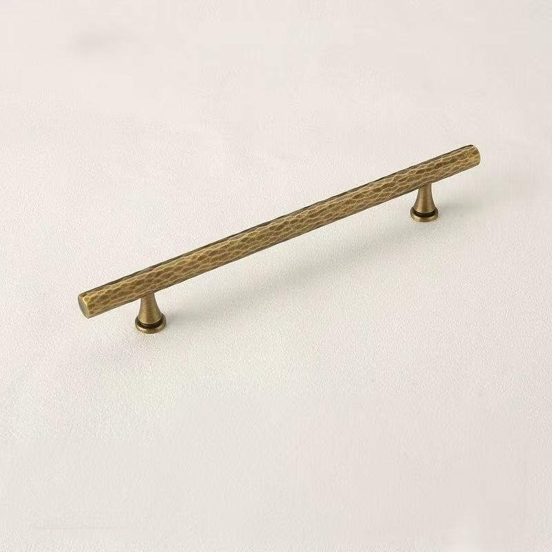 Hammered Antique Bronze Cabinet Bar Pulls 96 128 160 224 320 mm, Brass, Modern Transitional Style