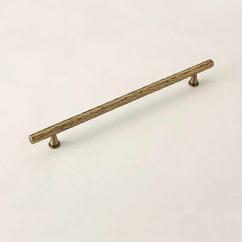 Hammered Antique Bronze Cabinet Bar Pulls 96 128 160 224 320 mm, Brass, Modern Transitional Style
